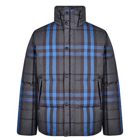 blue burberry puffer jacket|Burberry reversible puffer jacket.